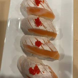 four pieces of sushi