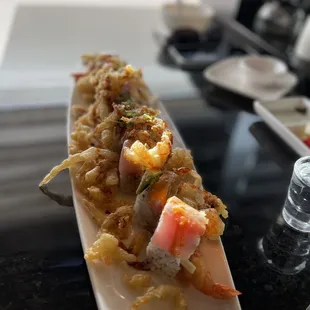a plate of food on a table