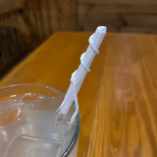 Creative straw wrap design at Ahi!