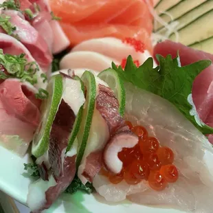The sushi/sashimi platter is different every time, but always wonderful, and a great deal for two people - or one really hungry person!