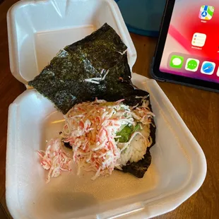 $4 crab meat hand roll