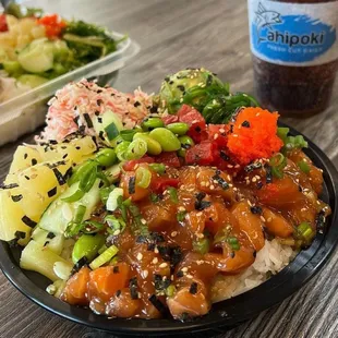 a plate of food on a table