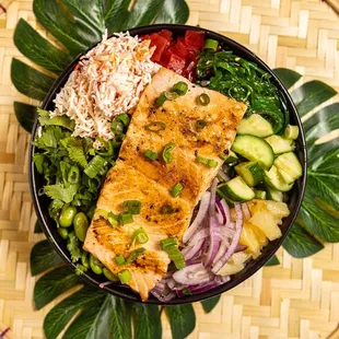 a bowl of food on a table