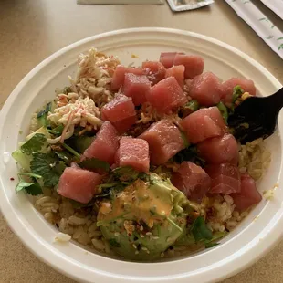 Ahi tuna bowl add avocado