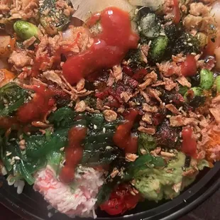 2 scoop Sriracha Shrimp Bowl
