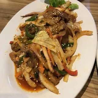 Stir Fried Squid and Pork