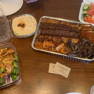 Combination for two plus small hummus