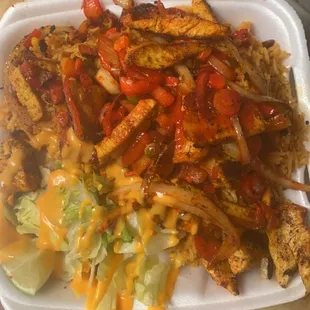 a plate of food on a table