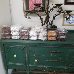 Brittles and chocolate covered pretzels