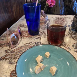 Persian tea and halvardeh! Yam!!!