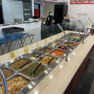 Lunch Buffet with many goodies - Veggie and meat choices