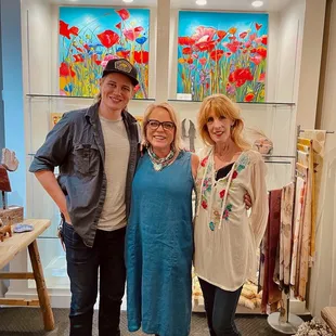 Inside the gallery with owner Annette Colby.