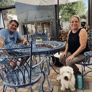 Beautiful weather on the outdoor patio.