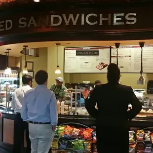 customers at the counter