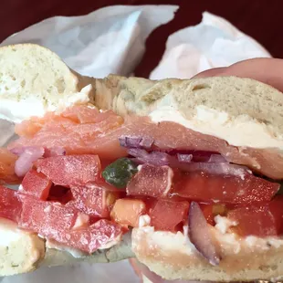 Bagel with lox