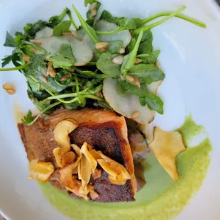 a plate of food on a table