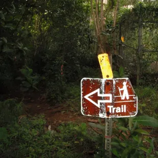 The sign for the trail head.