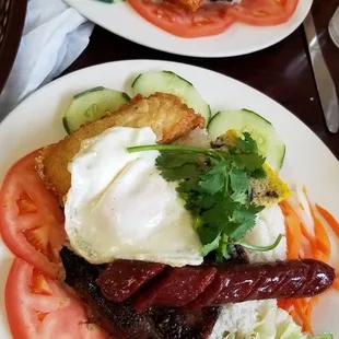 Two orders of the combo rice platter