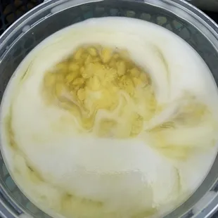 Coconut milk with mung bean...savory and sweet