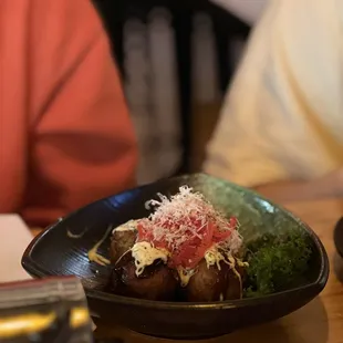 a plate of food on a table