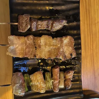 Beef Intensity with Scallion Yakitori