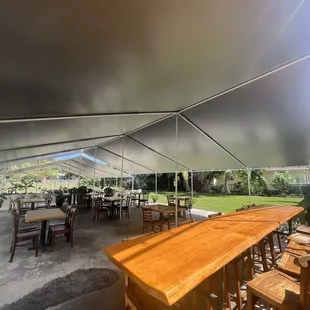 Garden seating area
