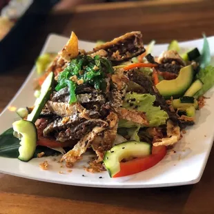 Salmon Skin Salad