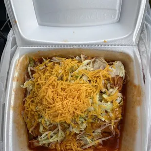 Chicken enchiladas