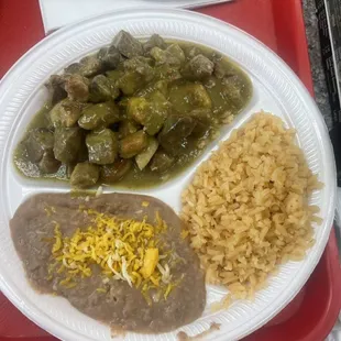 Chile Verde Plate.