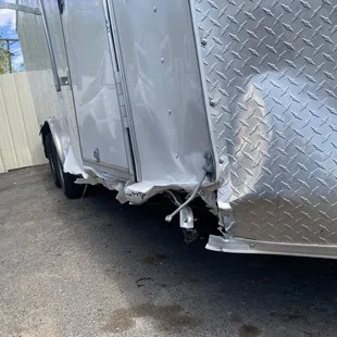 Before Repairs on Cargo Trailer