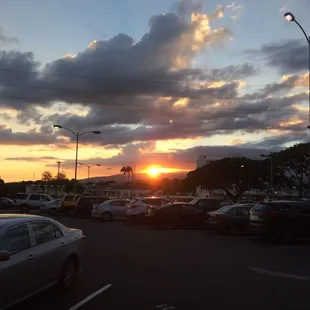 Tonight's sunset from the first floor parking lot