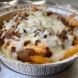 Bacon cheese fries.