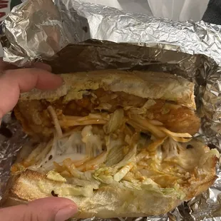 Buffalo chicken hoagie