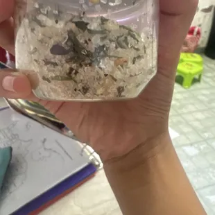 My daughter made salt at school today reach to April bright C24 love it !!