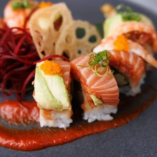 sushi and sashimi, food, sushi, sashimi