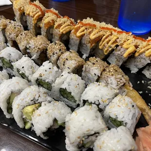 H14. California Roll HS15. Golden Dragon Roll A8. Shrimp Tempura M1. Cucumber Roll