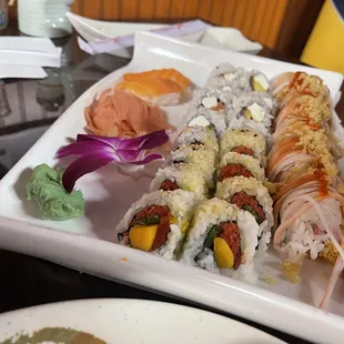 sushi, food, sashimi, sushi and sashimi