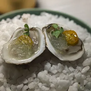 Oysters shooter (tasting menu portion)