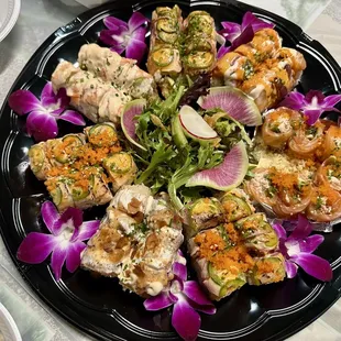 It was a bday hit! Rolls on one platter and Pepperfin or appetizers in separate plates