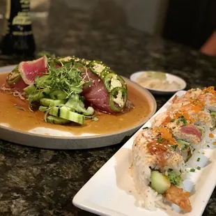 Pepper fin in the back and Lemon Drop in the front.