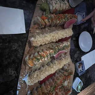 sashimi, sushi and sashimi, food, sushi