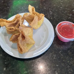 The crab raccoon with sweet and sour sauce