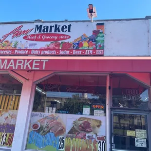 the front of the store