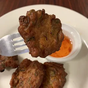 a plate of fried food