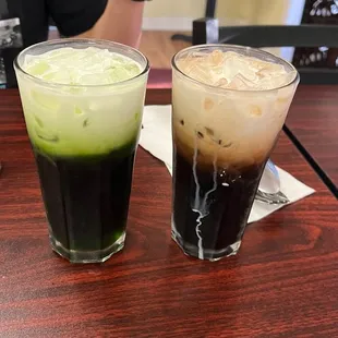 Thai green tea and Thai coffee