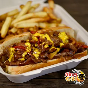 Our version of a Philly Cheesesteak served Aina  Grill Style.   Check out our 808 Cheesesteak