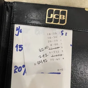 The corrections I made and showed the guy