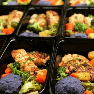 Grilled Salmon with Sweet Potato Mash &amp; Steamed Veggies