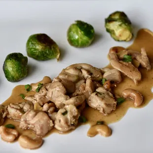 Cashew Chicken with Brussels