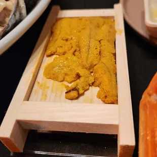 uni from the seafood platter